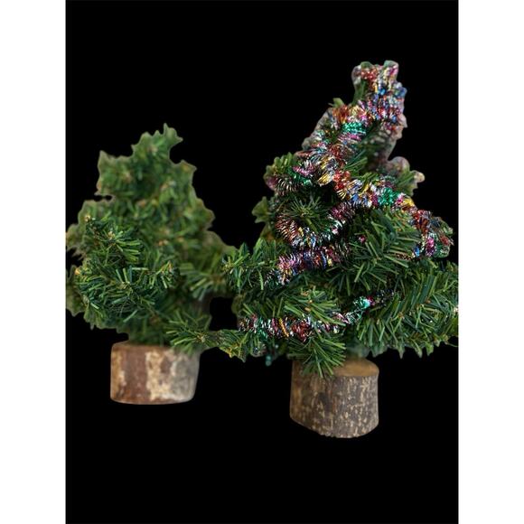 Christmas Village Train Diorama Display 11 Asst Evergreen Pine Trees 6-12” - Picture 4 of 9